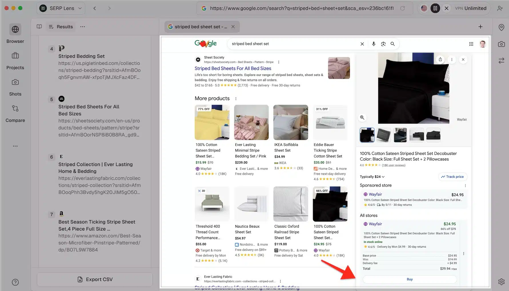 Google UCP Wayfair 在主搜索中测试